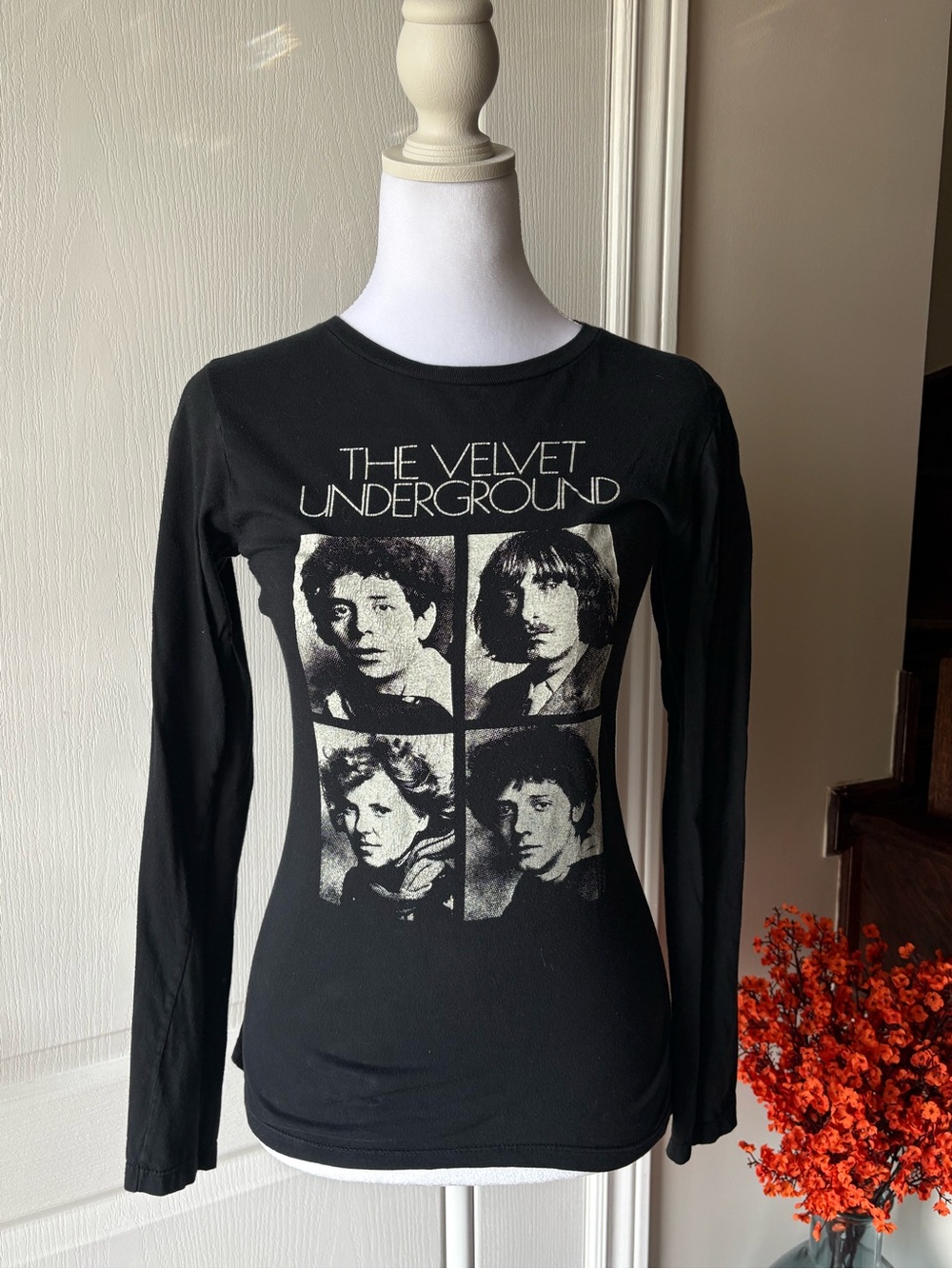 The Velvet Underground Black Long Sleeve Graphic T-Shirt